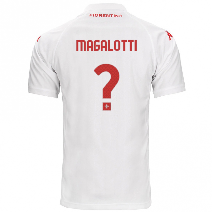 Enfant Football Maillot Mattia Magalotti #0 Blanc Tenues Extérieur 2024/25