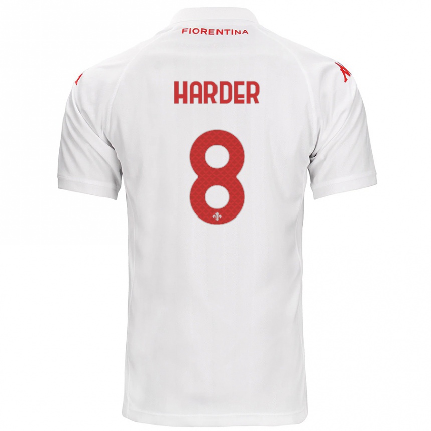 Enfant Football Maillot Jonas Harder #8 Blanc Tenues Extérieur 2024/25