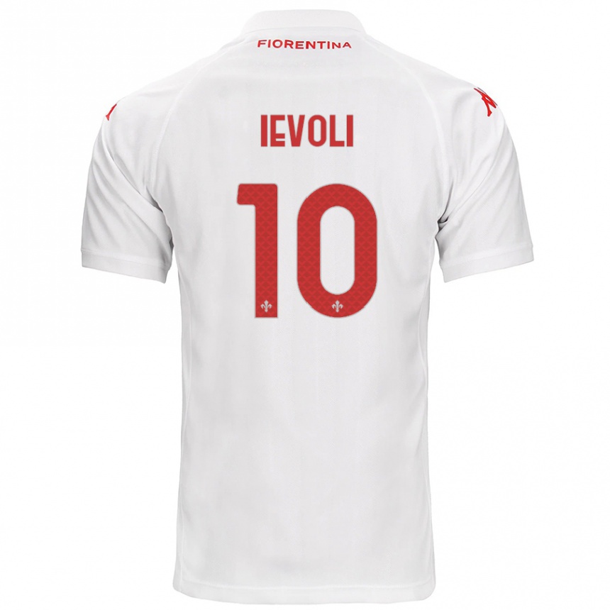 Enfant Football Maillot Mattia Ievoli #10 Blanc Tenues Extérieur 2024/25