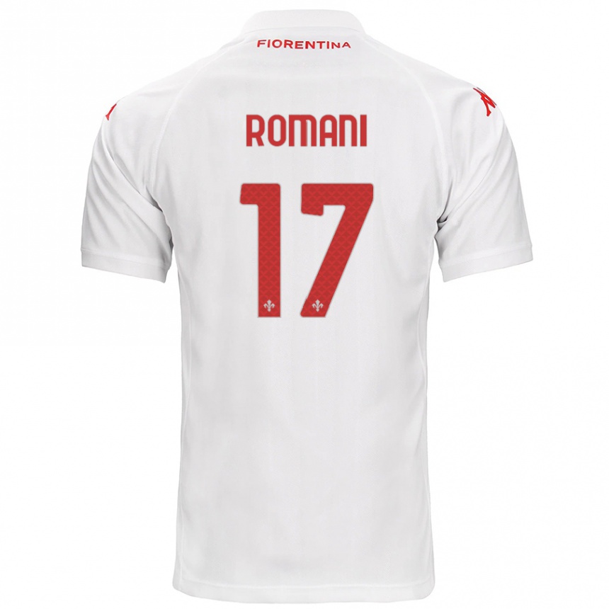 Enfant Football Maillot Lorenzo Romani #17 Blanc Tenues Extérieur 2024/25