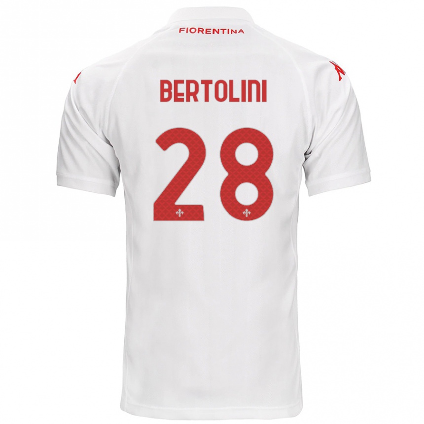 Enfant Football Maillot Gabriele Bertolini #28 Blanc Tenues Extérieur 2024/25