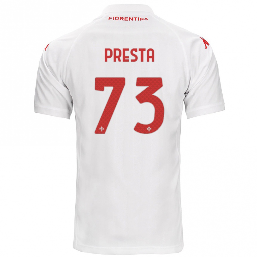 Enfant Football Maillot Francesco Presta #73 Blanc Tenues Extérieur 2024/25