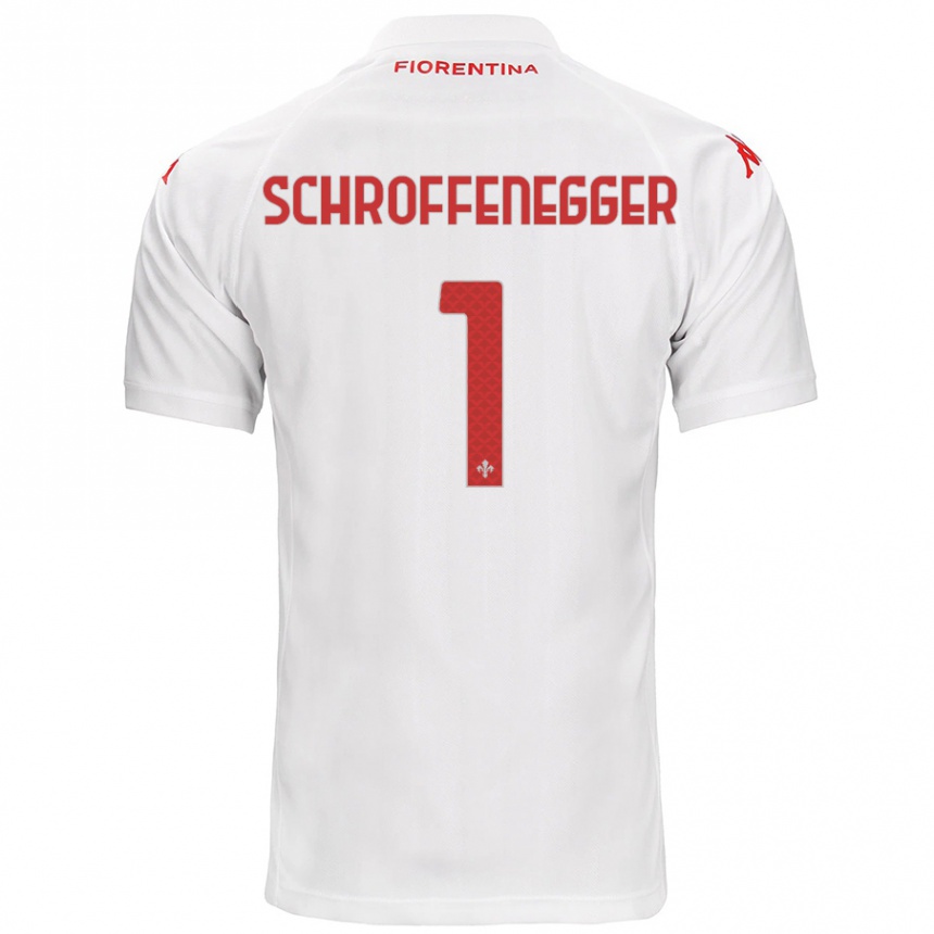 Enfant Football Maillot Katja Schroffenegger #1 Blanc Tenues Extérieur 2024/25