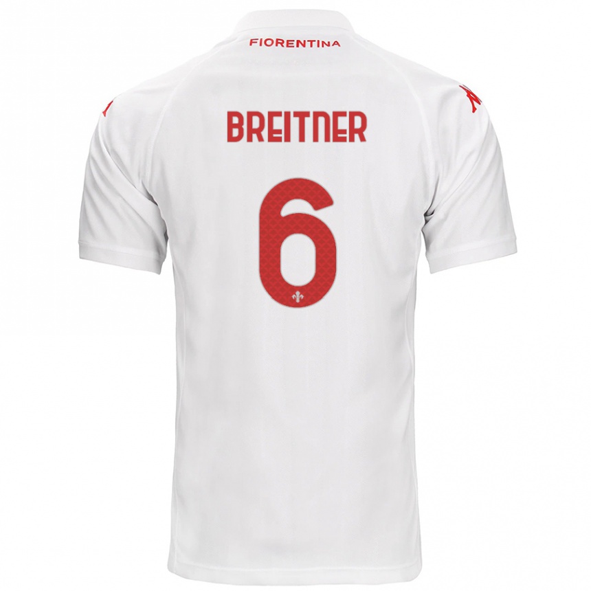 Enfant Football Maillot Stephanie Breitner #6 Blanc Tenues Extérieur 2024/25