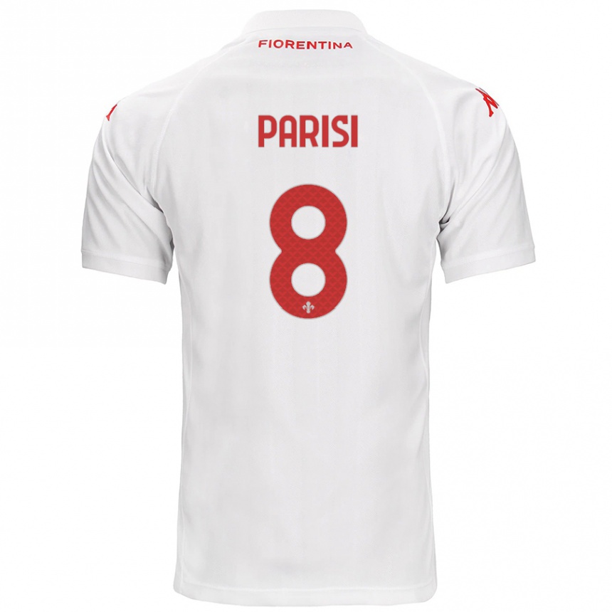 Enfant Football Maillot Alice Parisi #8 Blanc Tenues Extérieur 2024/25