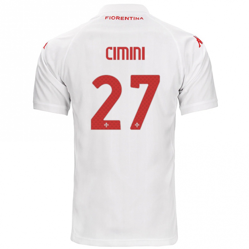 Enfant Football Maillot Linda Tucceri Cimini #27 Blanc Tenues Extérieur 2024/25