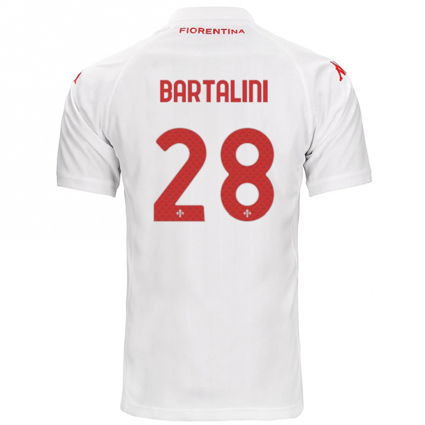 Enfant Football Maillot Viola Bartalini #28 Blanc Tenues Extérieur 2024/25