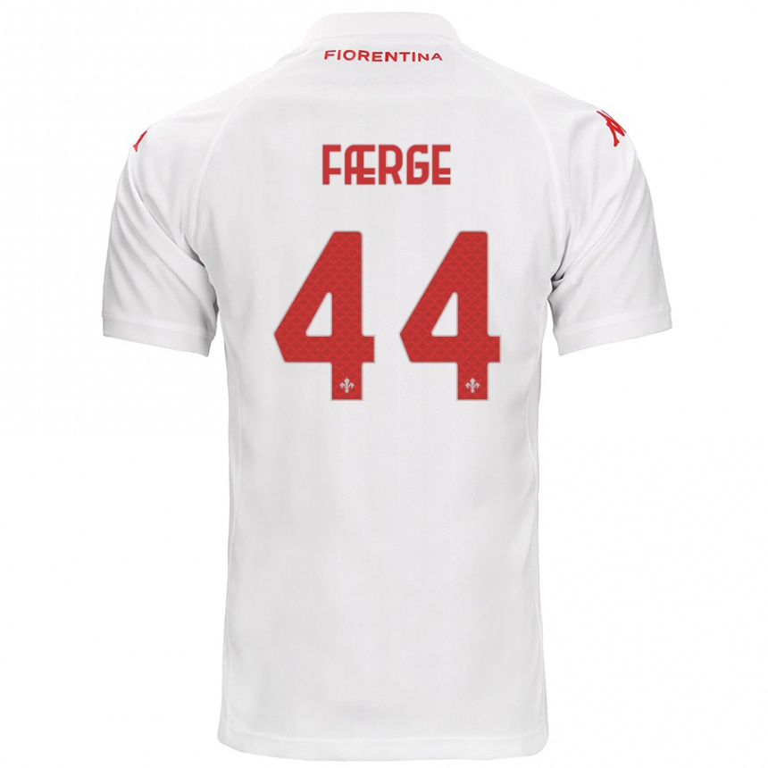 Enfant Football Maillot Emma Færge #44 Blanc Tenues Extérieur 2024/25