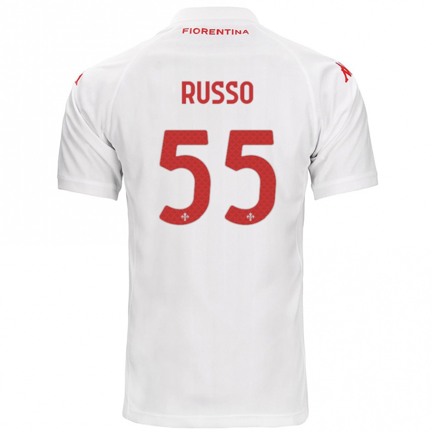 Enfant Football Maillot Federica Russo #55 Blanc Tenues Extérieur 2024/25