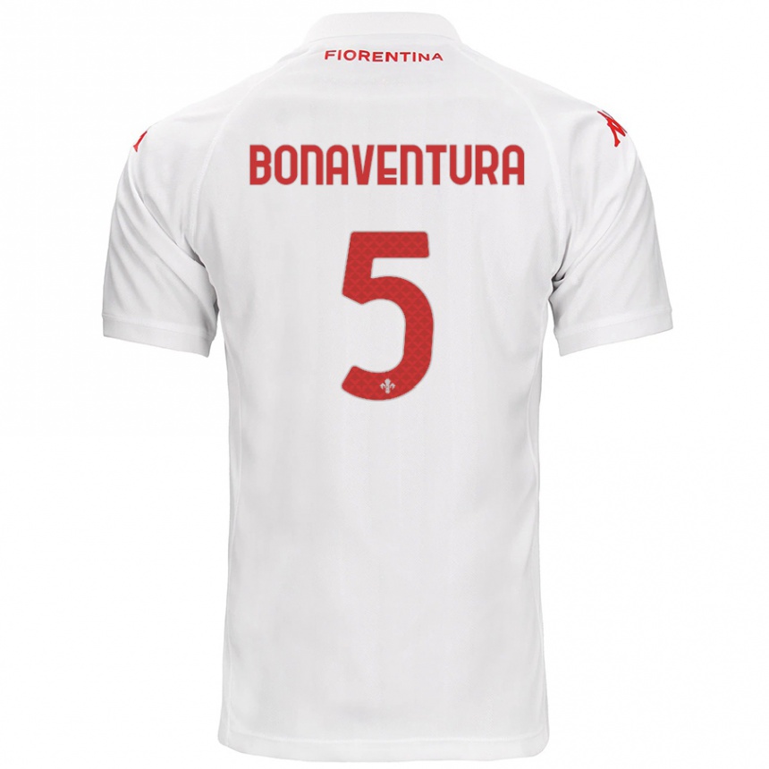 Enfant Football Maillot Giacomo Bonaventura #5 Blanc Tenues Extérieur 2024/25