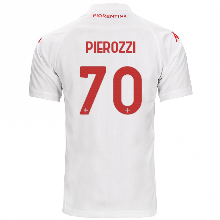 Enfant Football Maillot Niccolò Pierozzi #70 Blanc Tenues Extérieur 2024/25