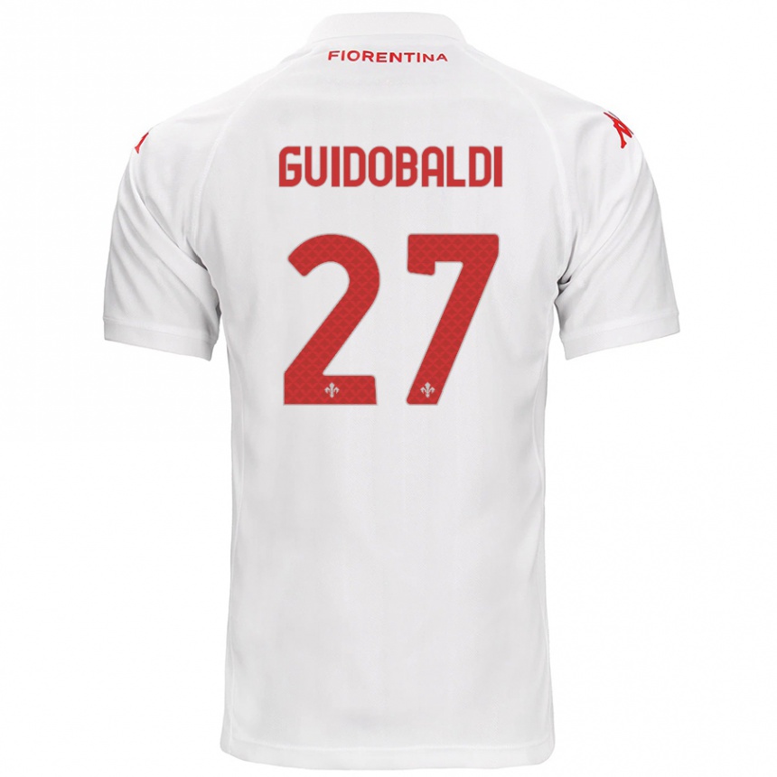 Enfant Football Maillot Filippo Guidobaldi #27 Blanc Tenues Extérieur 2024/25