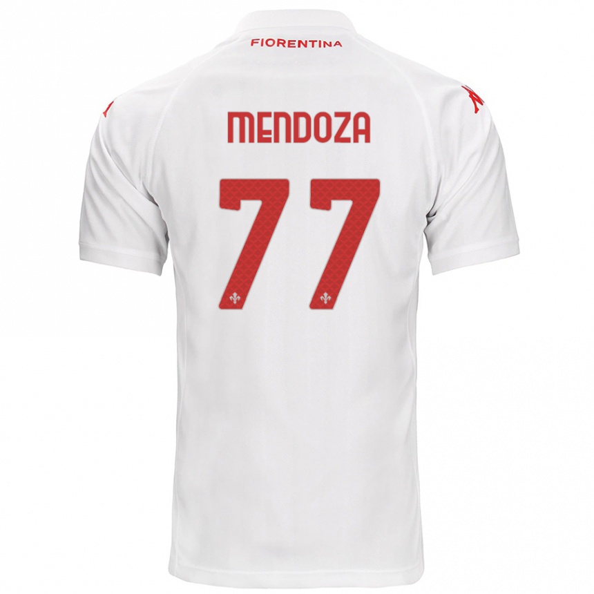 Enfant Football Maillot William Mendoza #77 Blanc Tenues Extérieur 2024/25