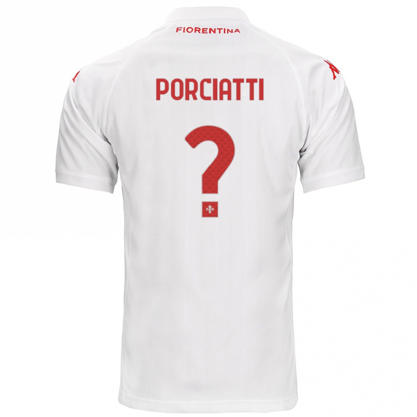 Enfant Football Maillot Filippo Porciatti #0 Blanc Tenues Extérieur 2024/25