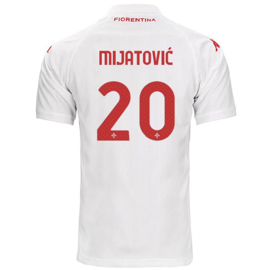 Enfant Football Maillot Milica Mijatović #20 Blanc Tenues Extérieur 2024/25