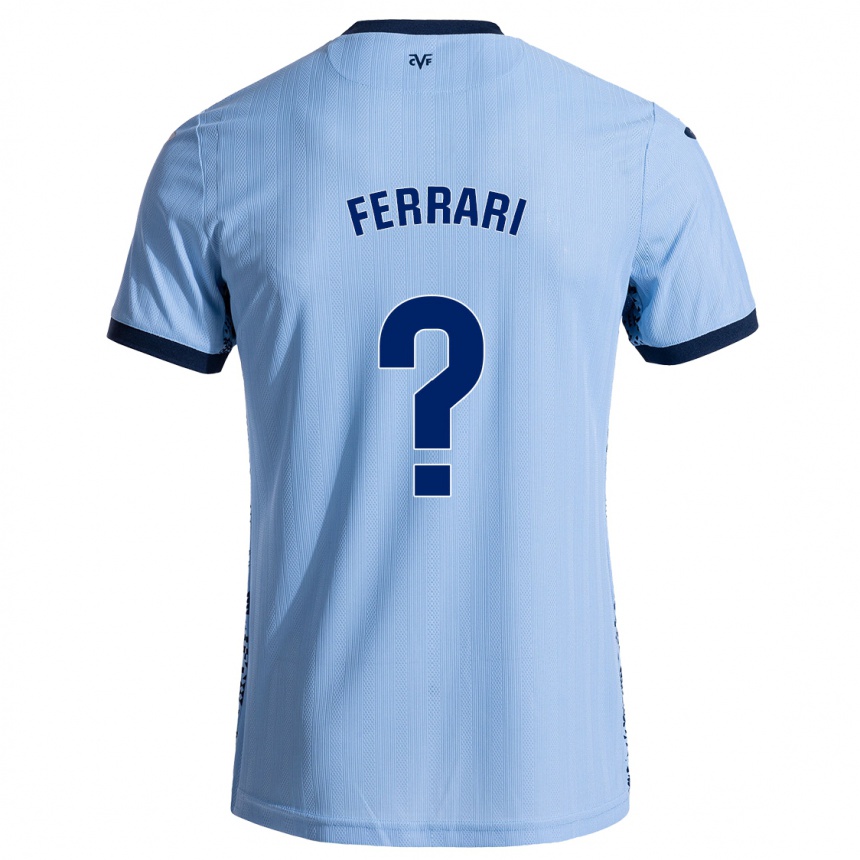 Enfant Football Maillot Andrés Ferrari #0 Bleu Ciel Tenues Extérieur 2024/25