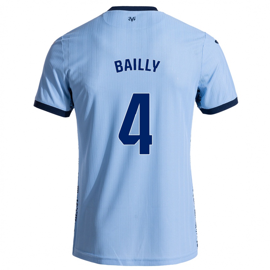 Enfant Football Maillot Eric Bailly #4 Bleu Ciel Tenues Extérieur 2024/25