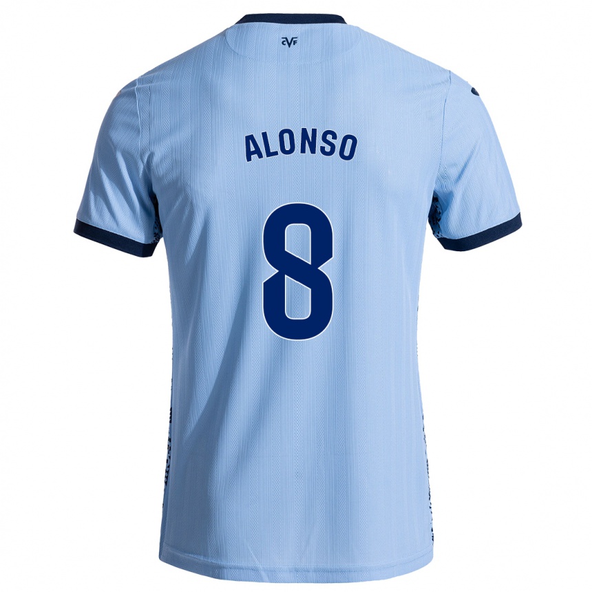 Enfant Football Maillot Rodri Alonso #8 Bleu Ciel Tenues Extérieur 2024/25