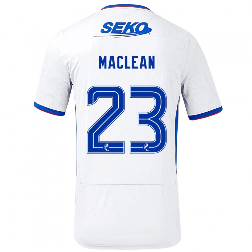 Enfant Football Maillot Kirsty Maclean #23 Blanc Bleu Tenues Extérieur 2024/25