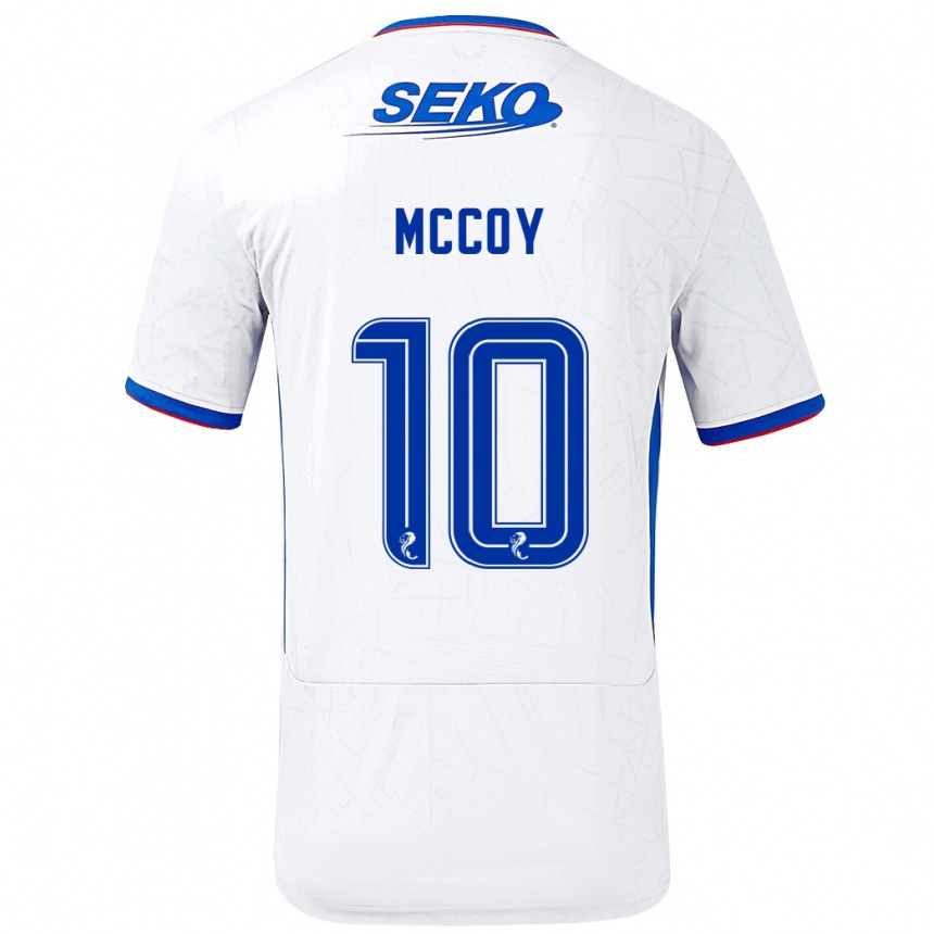 Enfant Football Maillot Kayla Mccoy #10 Blanc Bleu Tenues Extérieur 2024/25