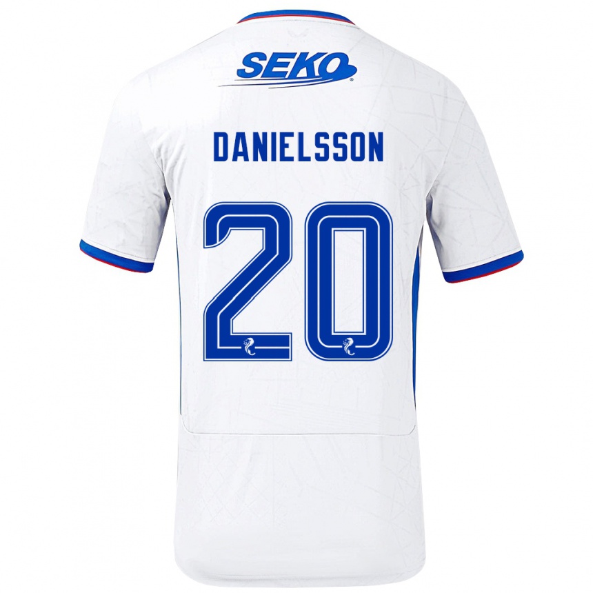 Enfant Football Maillot Jenny Julia Danielsson #20 Blanc Bleu Tenues Extérieur 2024/25