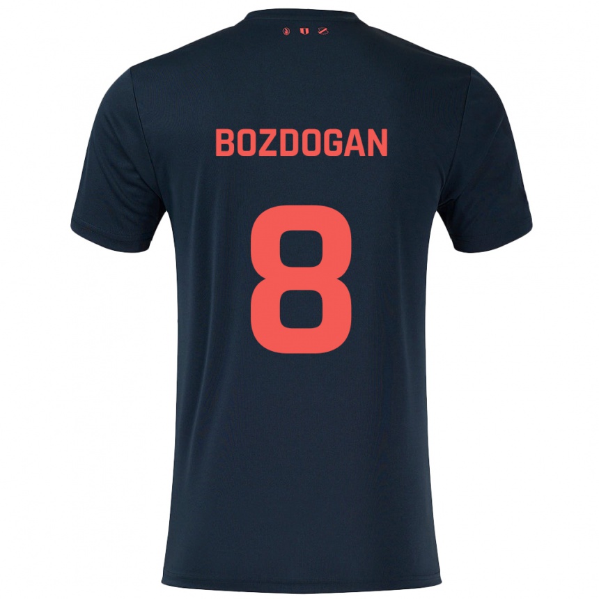 Enfant Football Maillot Can Bozdogan #8 Noir Rouge Tenues Extérieur 2024/25