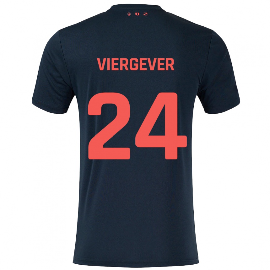 Enfant Football Maillot Nick Viergever #24 Noir Rouge Tenues Extérieur 2024/25