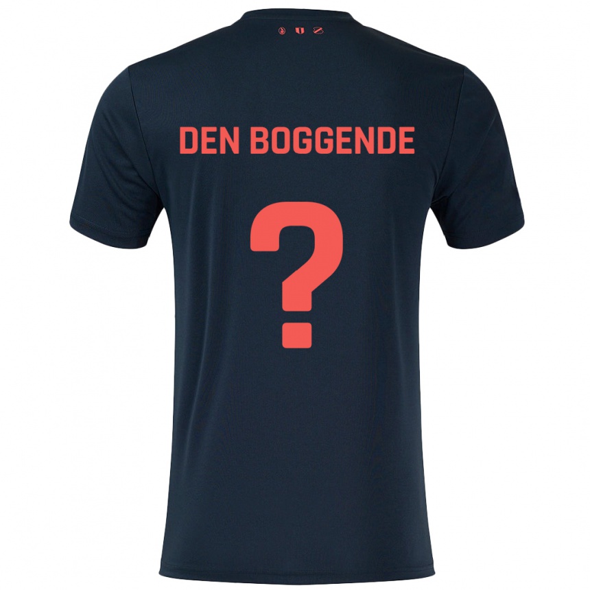 Enfant Football Maillot Tijn Den Boggende #0 Noir Rouge Tenues Extérieur 2024/25