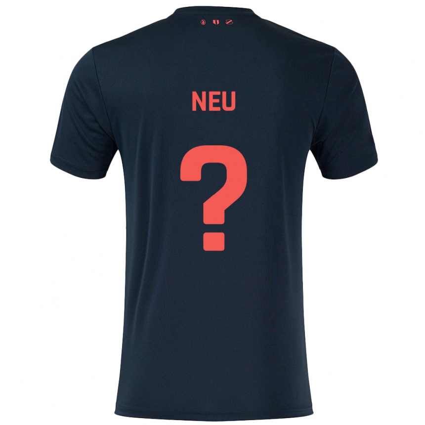 Enfant Football Maillot Luca Neu #0 Noir Rouge Tenues Extérieur 2024/25