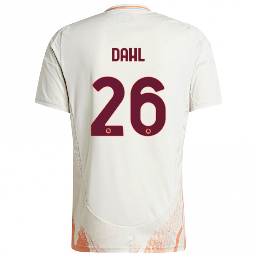 Enfant Football Maillot Samuel Dahl #26 Crème Blanc Orange Tenues Extérieur 2024/25