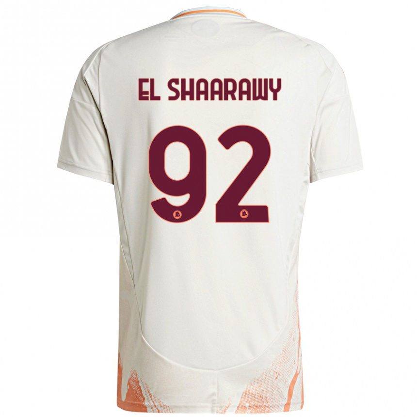 Enfant Football Maillot Stephan El Shaarawy #92 Crème Blanc Orange Tenues Extérieur 2024/25