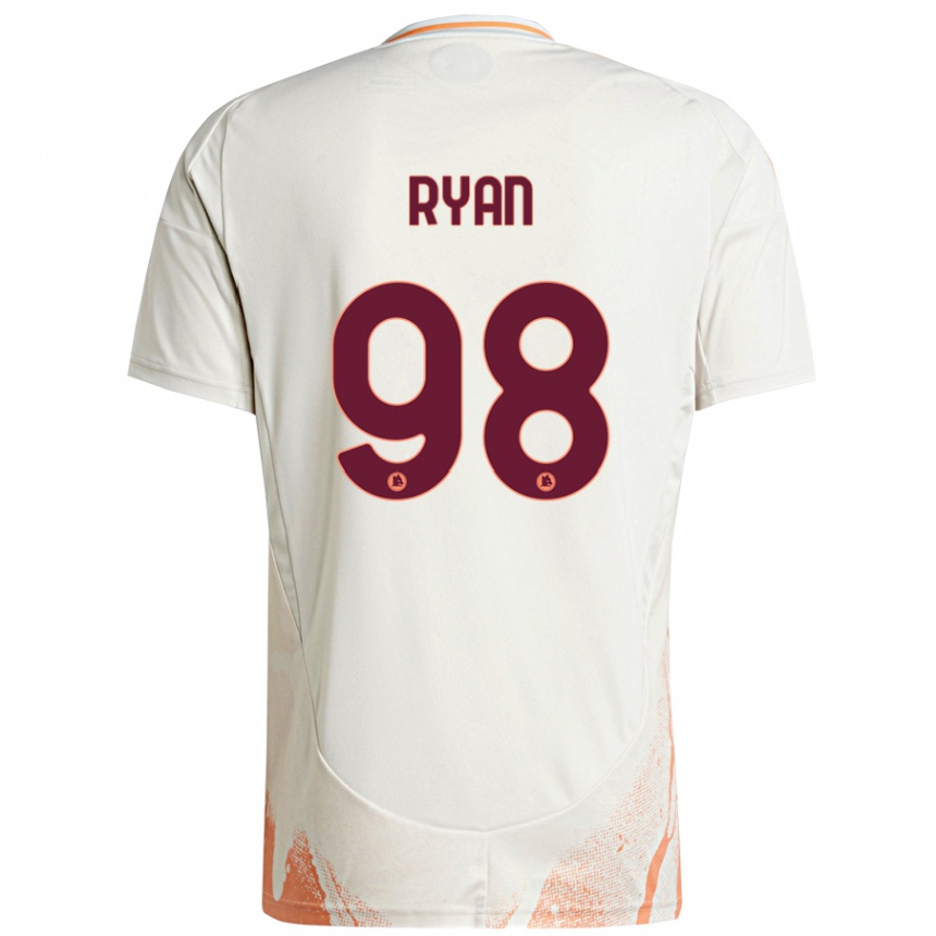 Enfant Football Maillot Mathew Ryan #98 Crème Blanc Orange Tenues Extérieur 2024/25