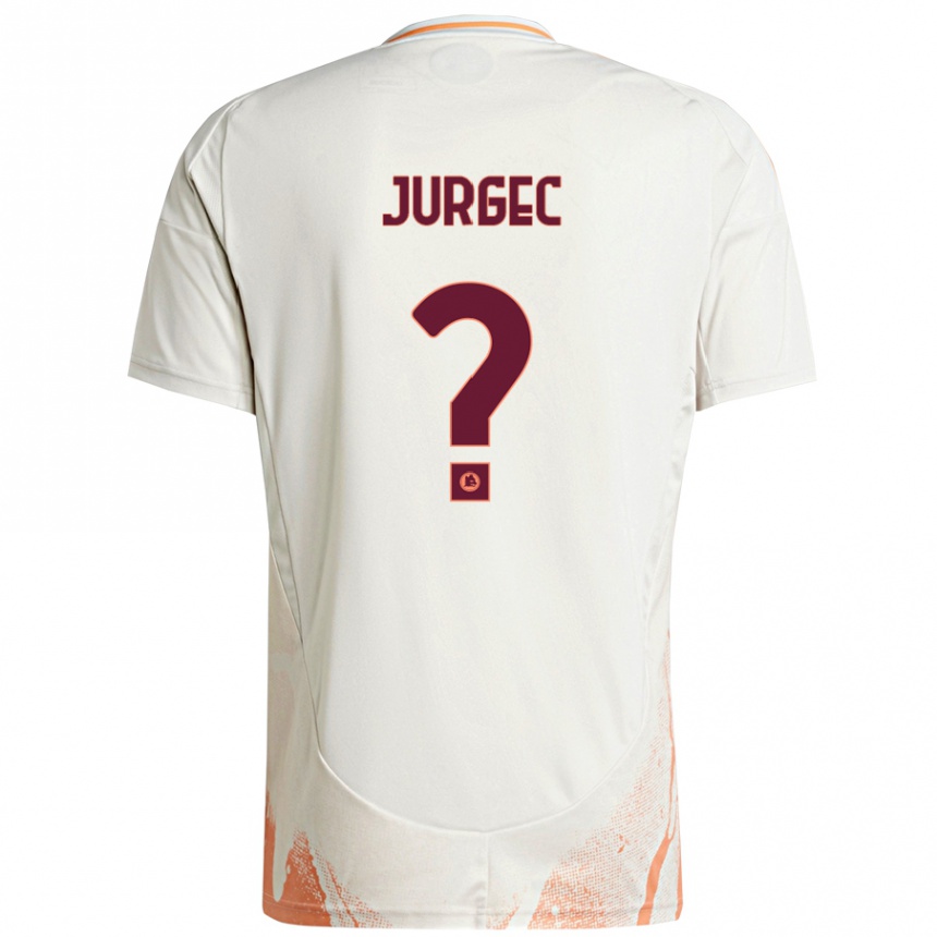 Enfant Football Maillot Jan Jurgec #0 Crème Blanc Orange Tenues Extérieur 2024/25