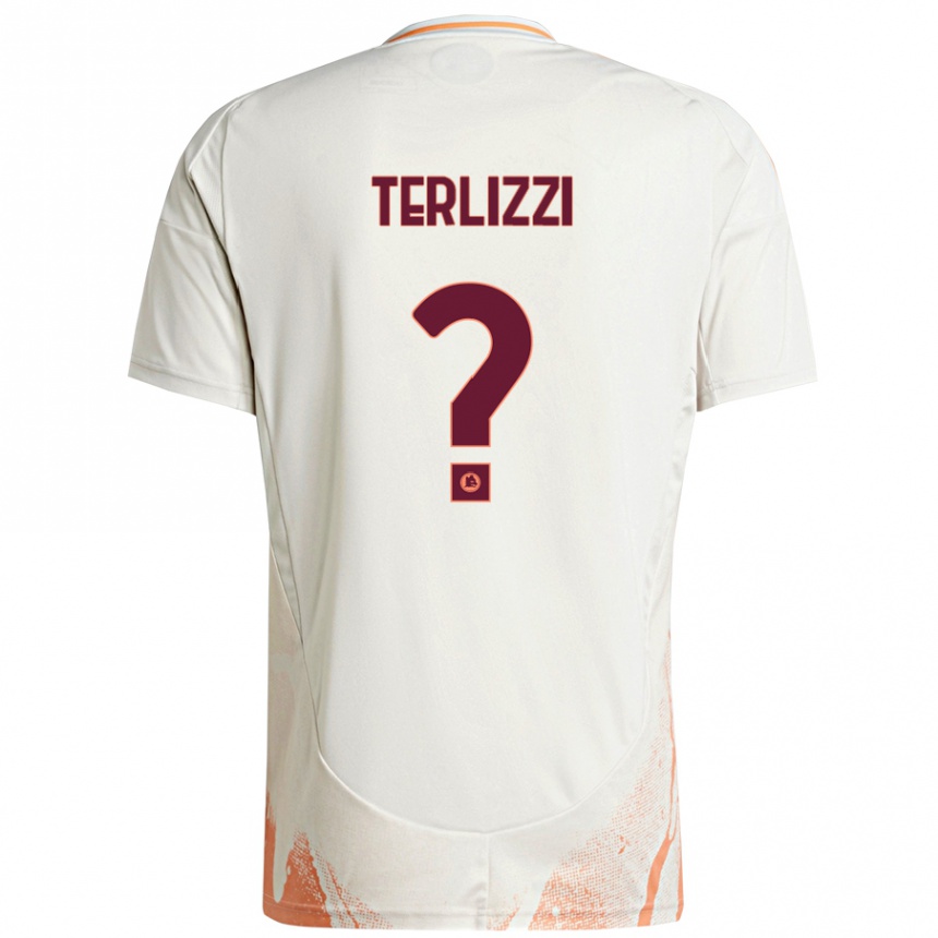 Enfant Football Maillot Federico Terlizzi #0 Crème Blanc Orange Tenues Extérieur 2024/25