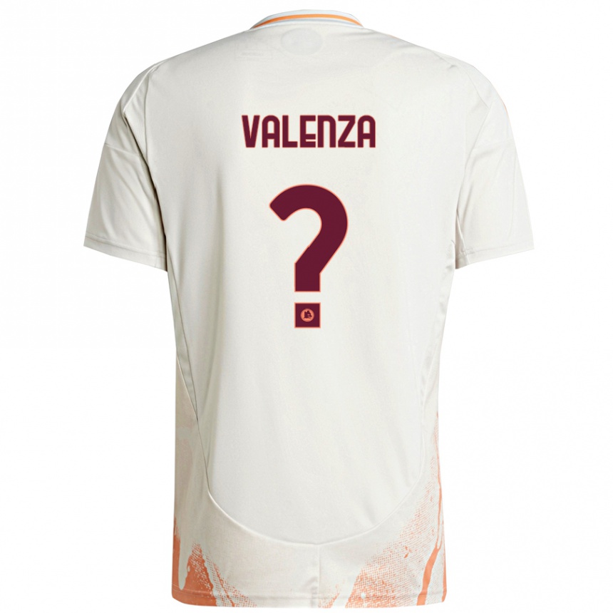 Enfant Football Maillot Salvatore Valenza #0 Crème Blanc Orange Tenues Extérieur 2024/25