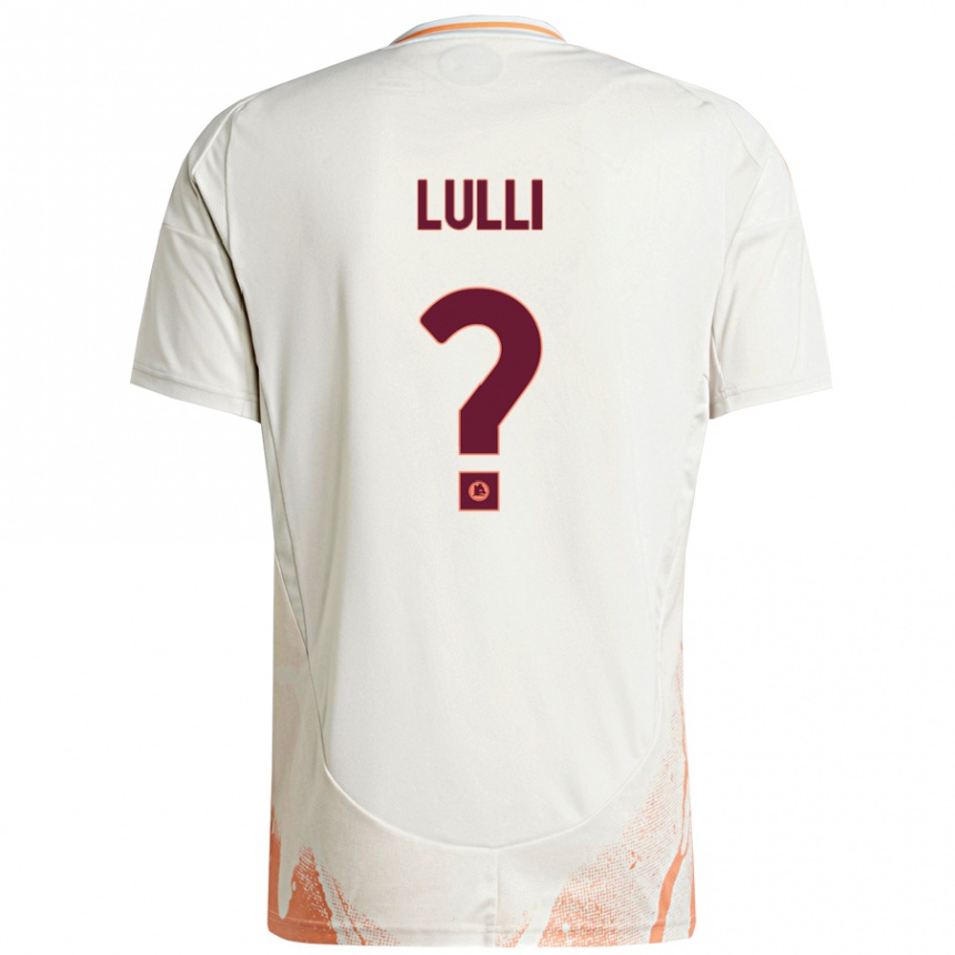 Enfant Football Maillot Emanuele Lulli #0 Crème Blanc Orange Tenues Extérieur 2024/25