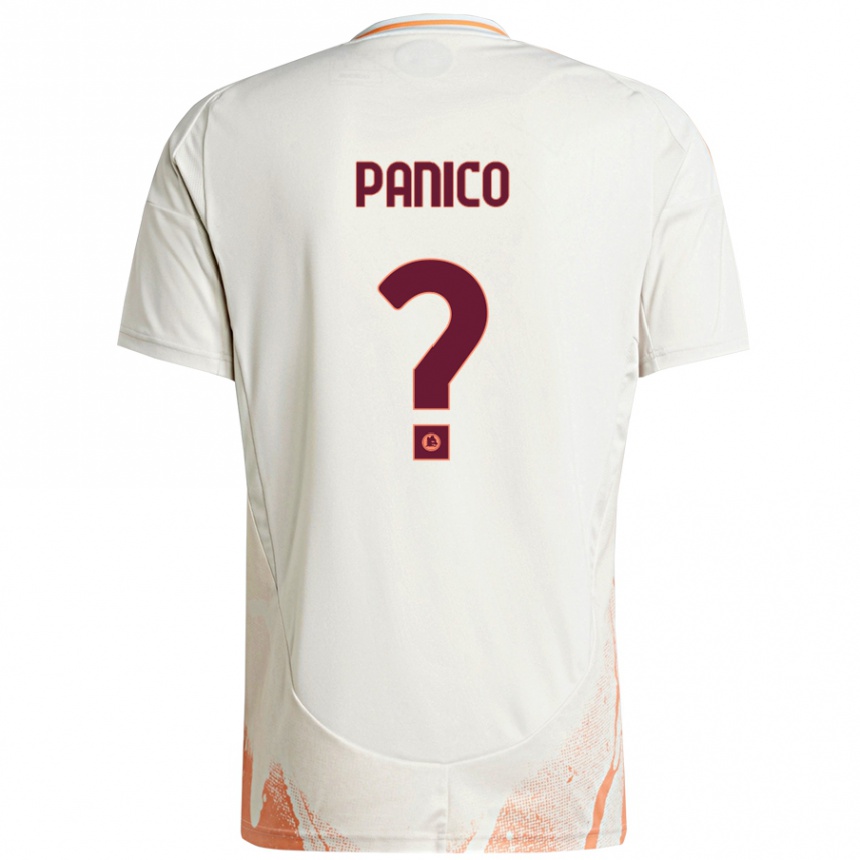 Enfant Football Maillot Francesco Panico #0 Crème Blanc Orange Tenues Extérieur 2024/25