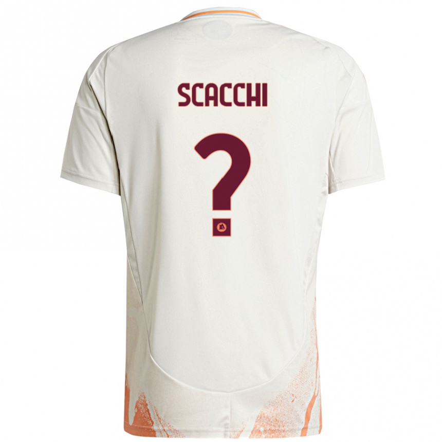 Enfant Football Maillot Manuel Scacchi #0 Crème Blanc Orange Tenues Extérieur 2024/25