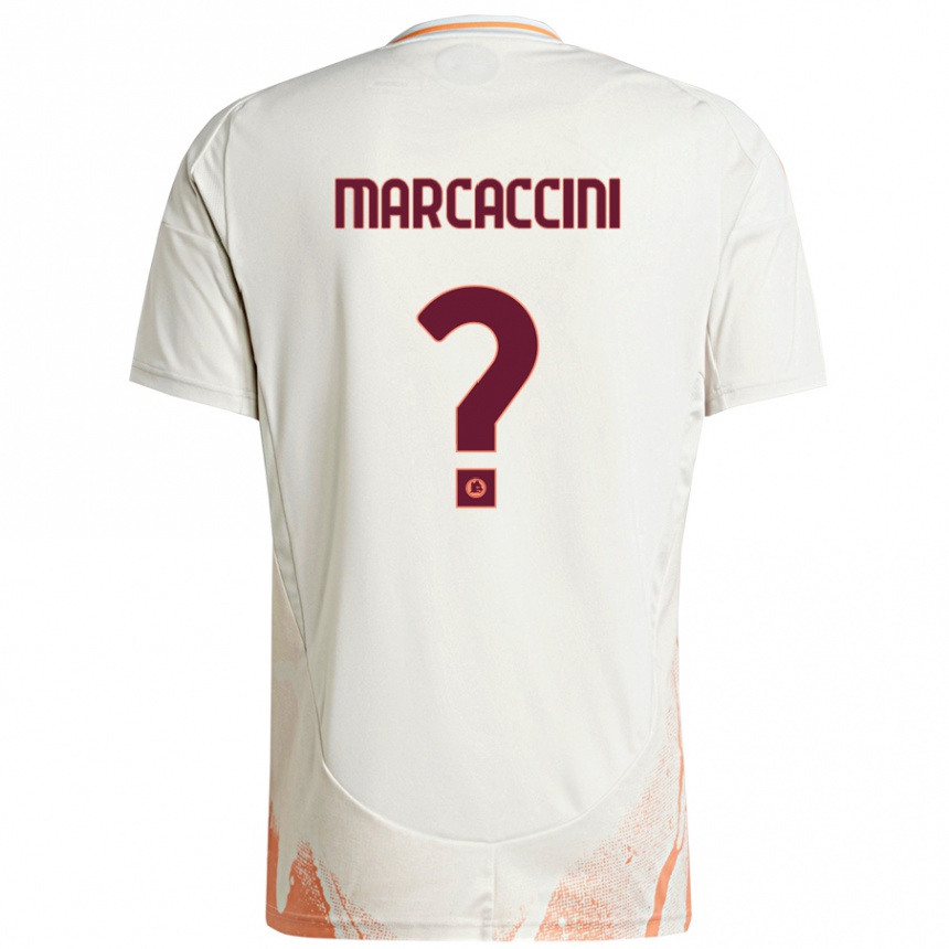 Enfant Football Maillot Alessio Marcaccini #0 Crème Blanc Orange Tenues Extérieur 2024/25