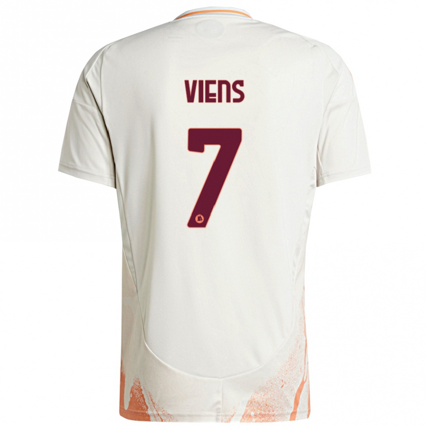 Enfant Football Maillot Evelyne Viens #7 Crème Blanc Orange Tenues Extérieur 2024/25