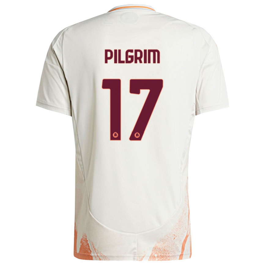 Enfant Football Maillot Alayah Pilgrim #17 Crème Blanc Orange Tenues Extérieur 2024/25