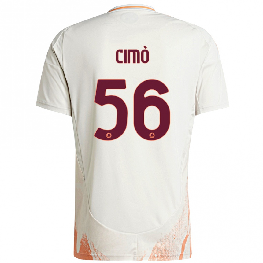 Enfant Football Maillot Giada Cimò #56 Crème Blanc Orange Tenues Extérieur 2024/25