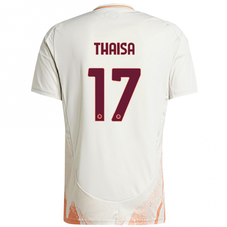 Enfant Football Maillot Thaisa #17 Crème Blanc Orange Tenues Extérieur 2024/25