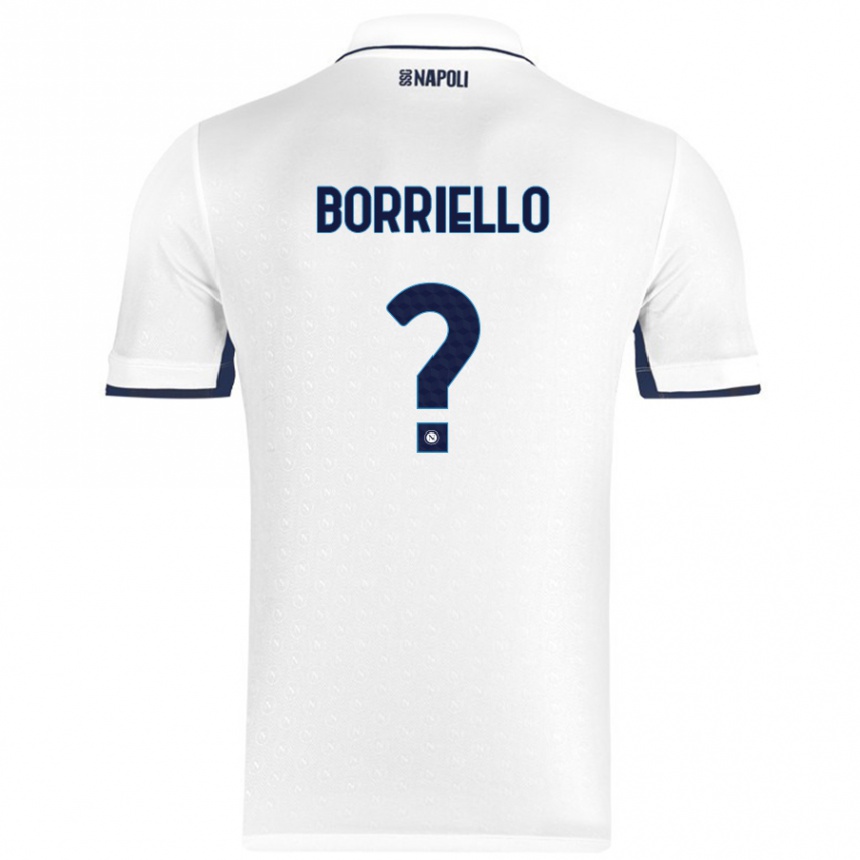 Enfant Football Maillot Salvatore Borriello #0 Blanc Bleu Royal Tenues Extérieur 2024/25