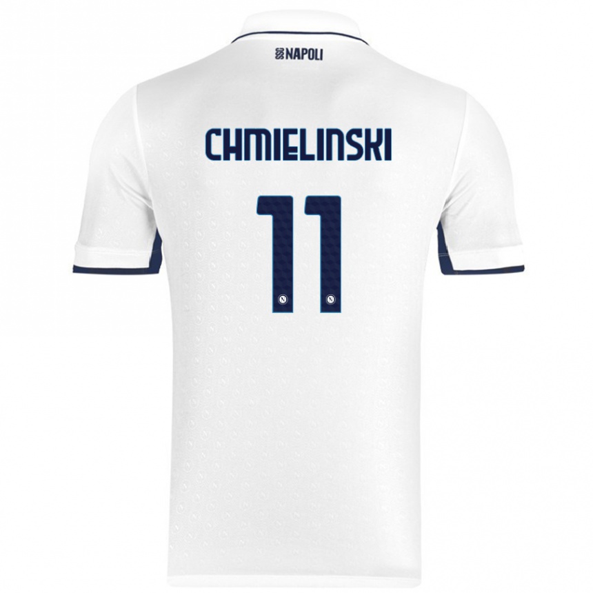 Enfant Football Maillot Gina Chmielinski #11 Blanc Bleu Royal Tenues Extérieur 2024/25