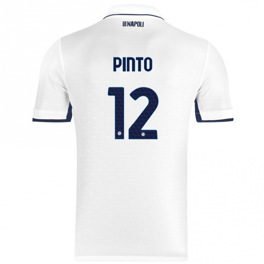 Enfant Football Maillot Ciro Pinto #12 Blanc Bleu Royal Tenues Extérieur 2024/25