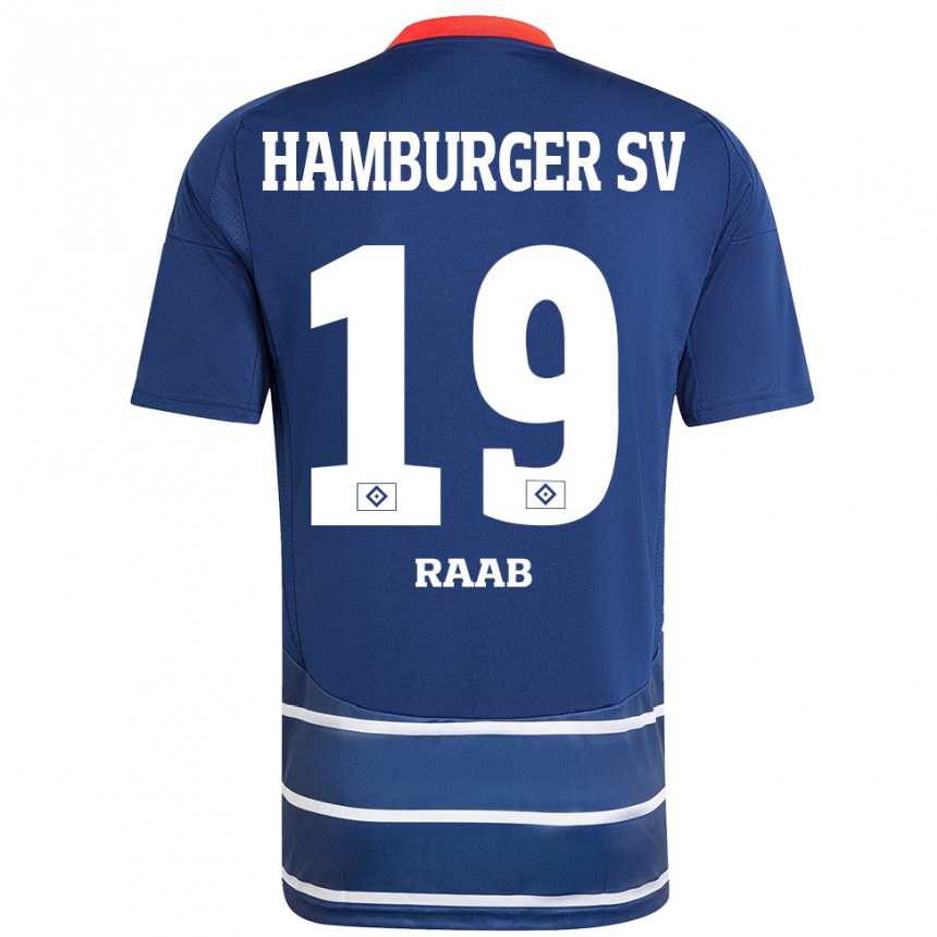 Enfant Football Maillot Matheo Raab #19 Bleu Foncé Tenues Extérieur 2024/25