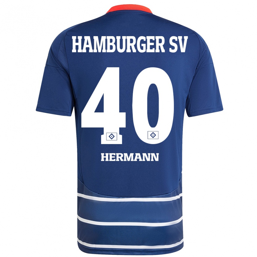 Enfant Football Maillot Hannes Hermann #40 Bleu Foncé Tenues Extérieur 2024/25