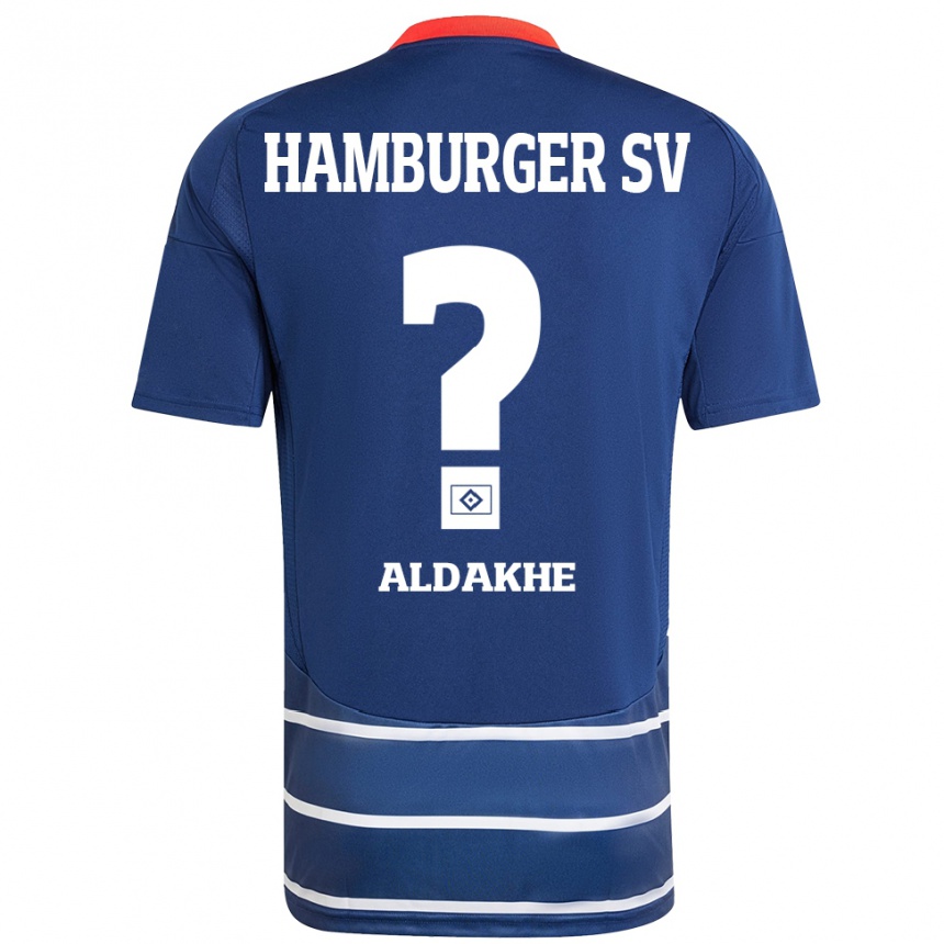 Enfant Football Maillot Ather Aldakhe #0 Bleu Foncé Tenues Extérieur 2024/25