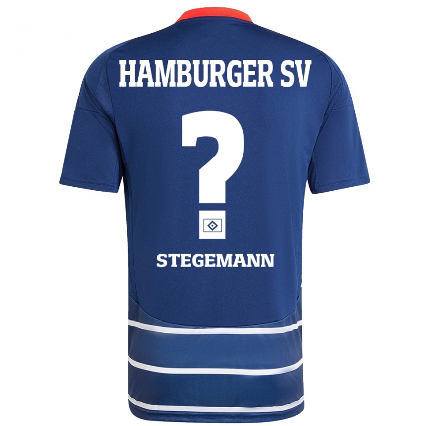 Enfant Football Maillot Jean-Pierre Stegemann #0 Bleu Foncé Tenues Extérieur 2024/25